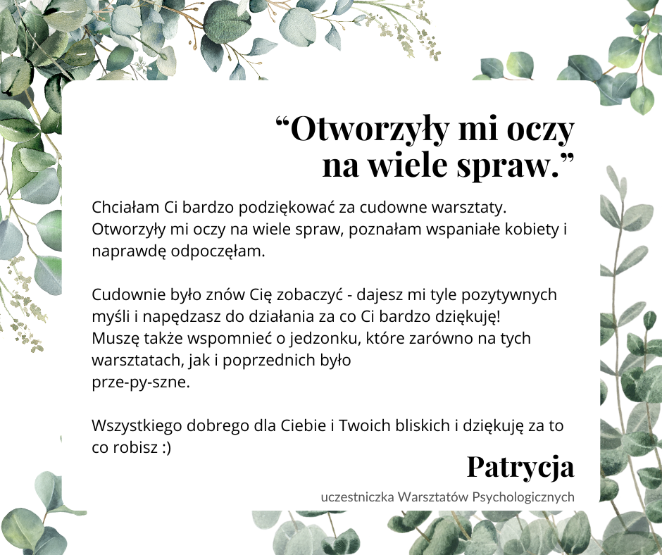Warsztaty Psychologiczne „Obfitość” | 22-24 maja 2026 - obrazek 3